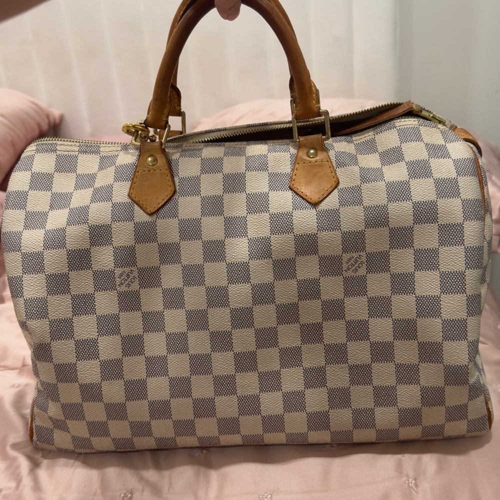 Louis Vuitton Damier Azur Speedy 40 Cream & Blue
